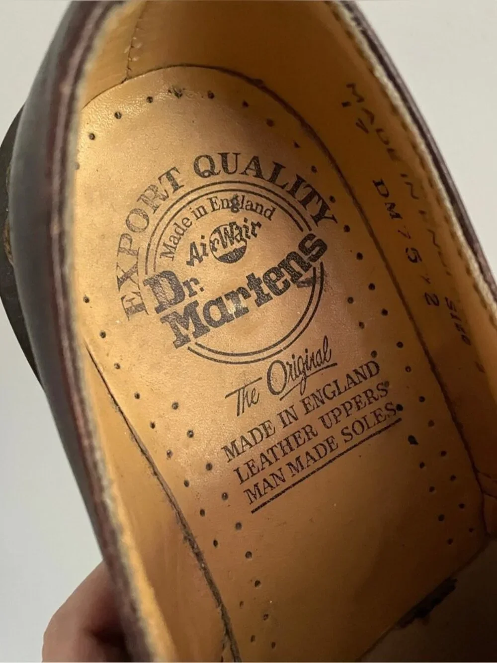Vintage 90s Doc Martens Brown MIE England Oxford - 2UK/5US